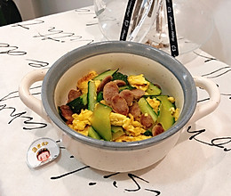 #餐桌上的春日限定#上桌疯抢，米饭遭殃，黄瓜炒鸡蛋特制版的做法