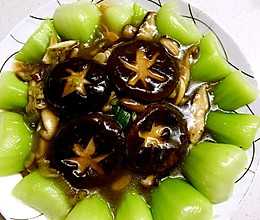香菇扒菜胆的做法