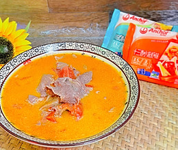 #奶香四溢 暖锅佳味#芝士番茄牛肉锅的做法