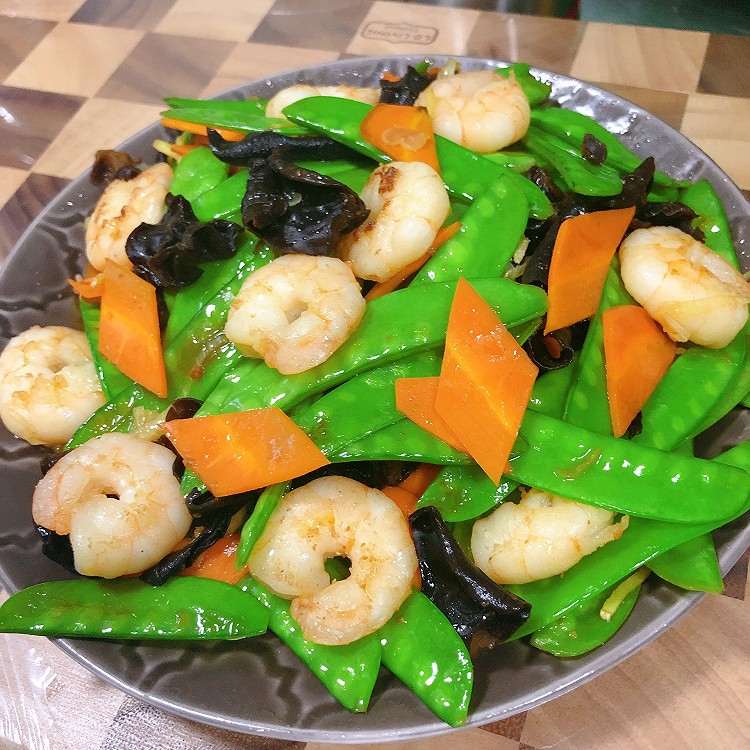 荷兰豆炒虾仁的做法