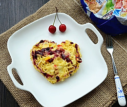 芝士蛋面饼#小虾创意料理#的做法