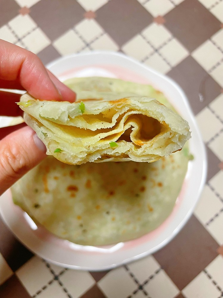 少油版葱花饼，简单又好吃！的做法