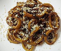 孜然尤鱼圈的做法