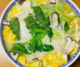 生菜鸡蛋豆腐面的做法