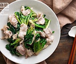 和风菠菜炒猪肉的做法