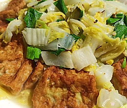 #餐桌上的春日限定#自制鱼豆腐烧白菜（附鱼豆腐制作）的做法
