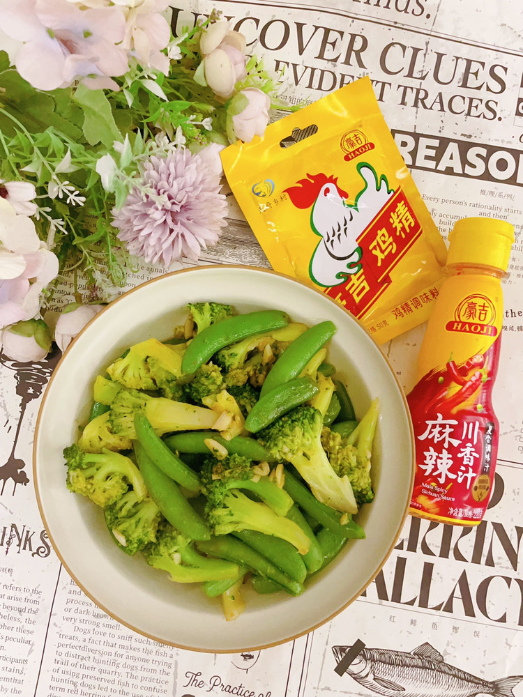 广东-甜蜜豆炒西兰花的做法