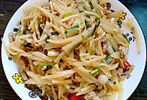 苤蓝炒肉的做法