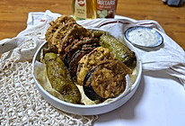 年夜饭-炸茄盒、炸藕合、肉酿辣椒的做法