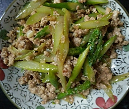 卢笋炒肉末的做法