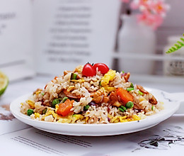 #精品菜谱挑战赛#核桃仁虾干时蔬蛋炒饭的做法