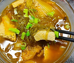 粉条娃娃菜炖冻豆腐的做法