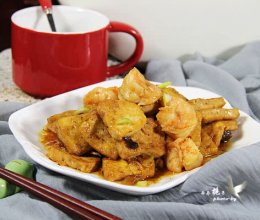 虾仁烧豆腐的做法