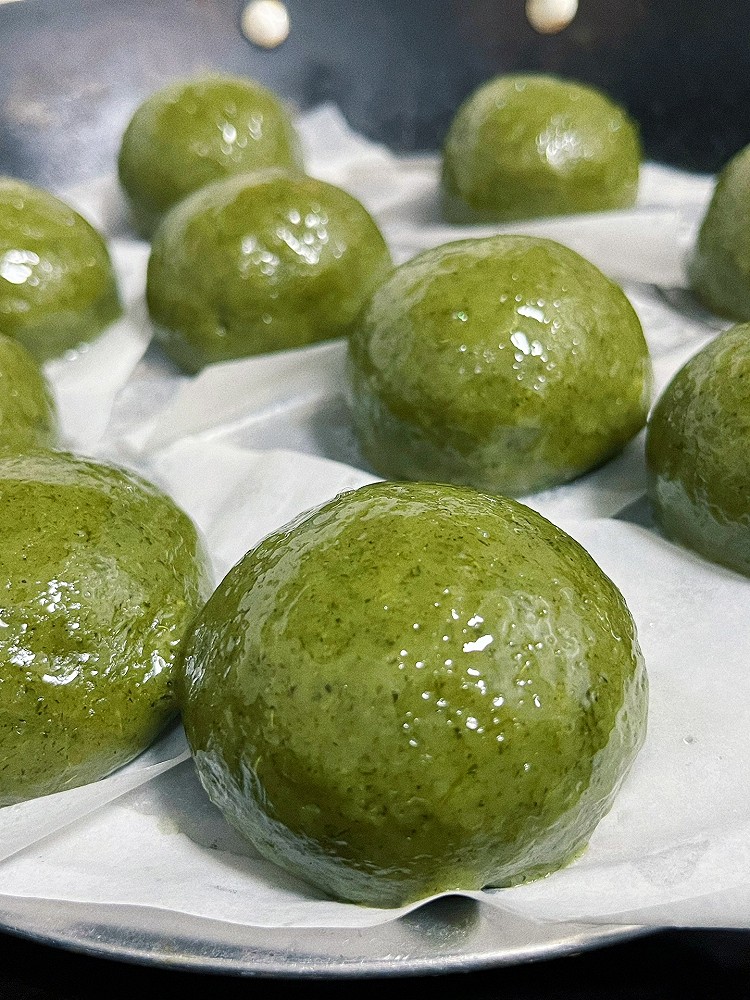 艾草青团的做法