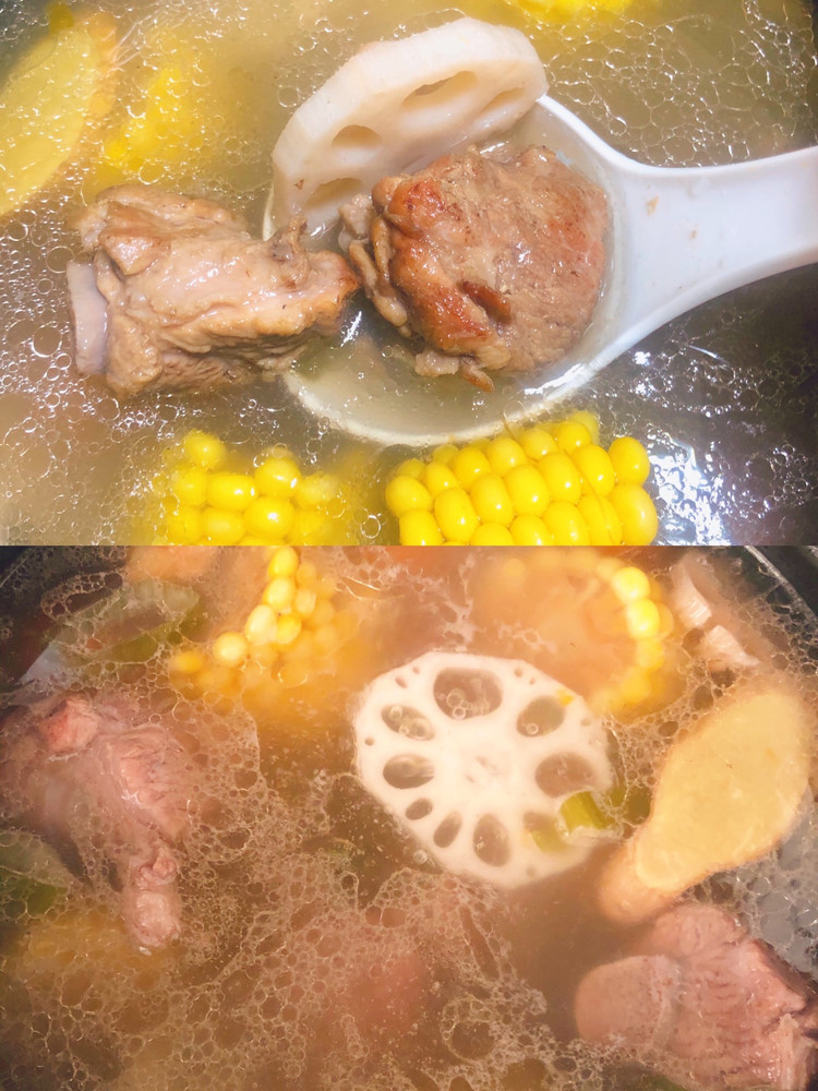 排骨莲藕玉米汤的做法