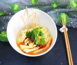 #美味开学季#鸡汤豆腐串的做法