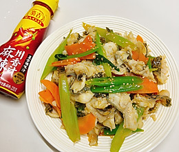 #做川菜，用豪吉#辣炒黑鱼片的做法