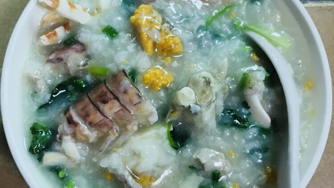 皮皮虾螃蟹虾粥的做法