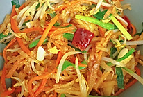 豆芽炒饼丝的做法