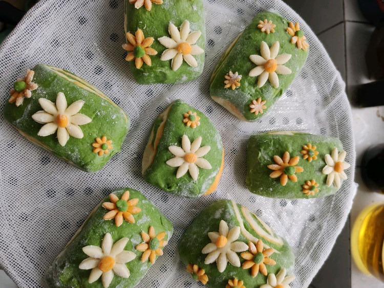 彩色花样馒头的做法