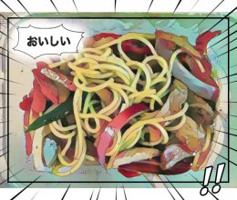 黑椒熏鸭肉炒意面的做法