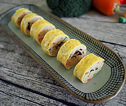 什锦鲜蔬肉蛋卷】低盐低脂低蛋白减肥必备的做法