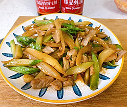 咸肉炒芥兰头㊙️最下饭的家常菜的做法