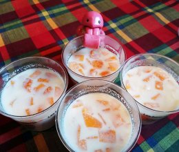 简易版芒果乳酪布丁的做法