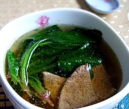 灰灰的菠菜猪肝汤的做法