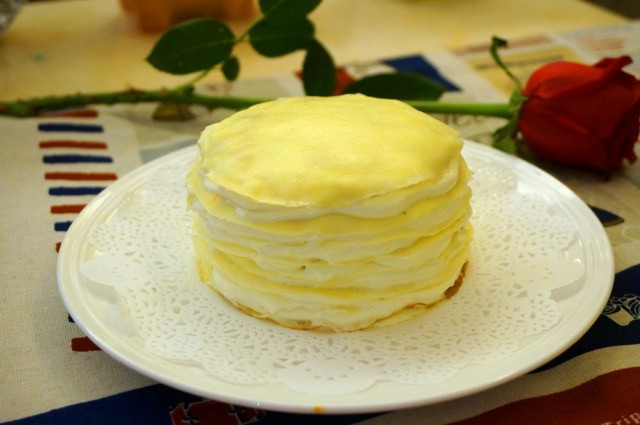 重口味黑暗料理——榴莲千层蛋糕mini版的做法