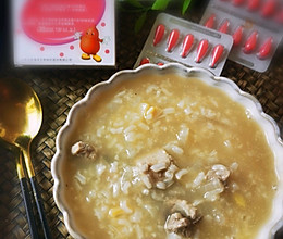 #一起加油，我要做A+健康宝贝#萝卜排骨干贝粥的做法