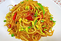豆芽炒粉丝的做法