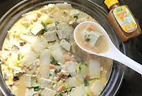 #鸡汁入家宴 感恩正当“食”#鲜掉眉毛的双蛋白菜豆腐粉丝汤的做法