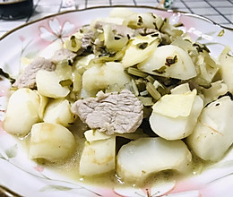 荸荠冬笋咸菜炒肉片的做法