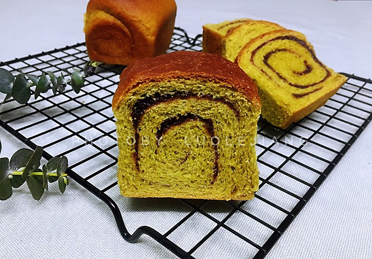 全麦抹茶红豆沙面包的做法