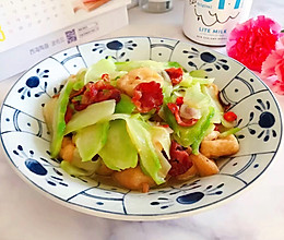 #一道菜表白豆果美食#小米椒腊肠油豆腐炒儿菜的做法