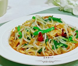 家常炒豆芽的做法