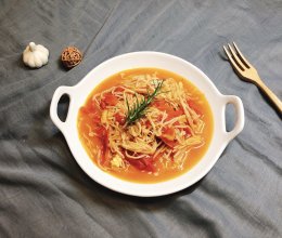 金针菇炒西红柿的做法
