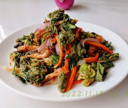 香辣胡炒粉蒸菜的做法