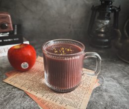 红豆苹果豆浆#皇后红玫瑰花式做法#的做法
