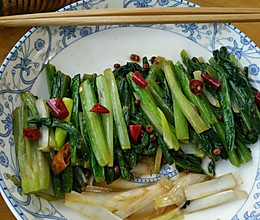 爆炒油麦菜的做法