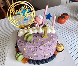 生日蛋糕，超详细分解教程：蓝莓口味的做法