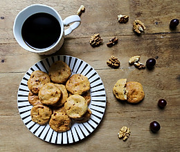 一款健康低脂低卡的小饼干-蔓越莓核桃饼的做法