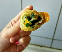韭菜鸡蛋春卷--谨式中餐的做法