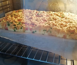 香葱肉松蛋糕（海氏13寸深盘）的做法