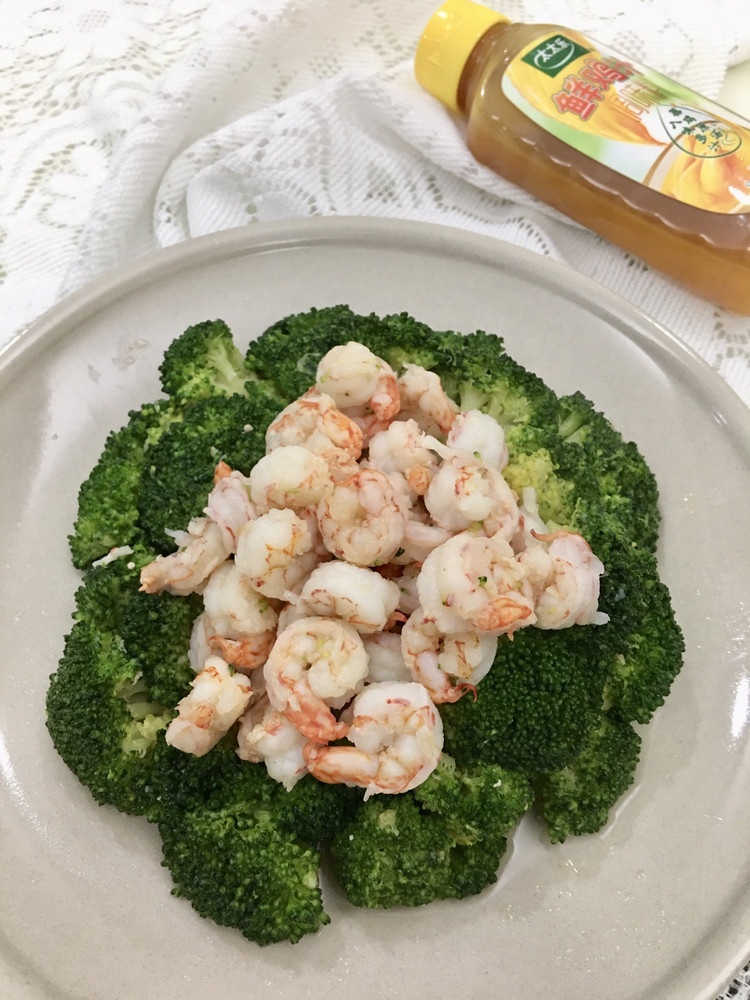 轻食虾仁西兰花的做法