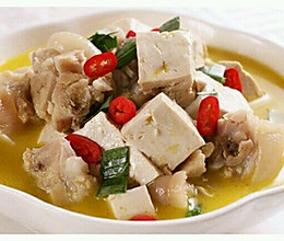 产后系列之豆腐香菇炖猪蹄的做法