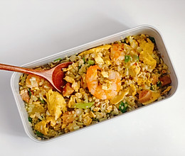 减脂无米炒饭-鸡蛋虾仁炒饭的做法