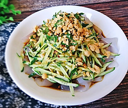 快手凉菜#黄瓜拌拉皮的做法