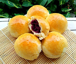 #中秋团圆食味#紫薯馅糯米粉小餐包的做法